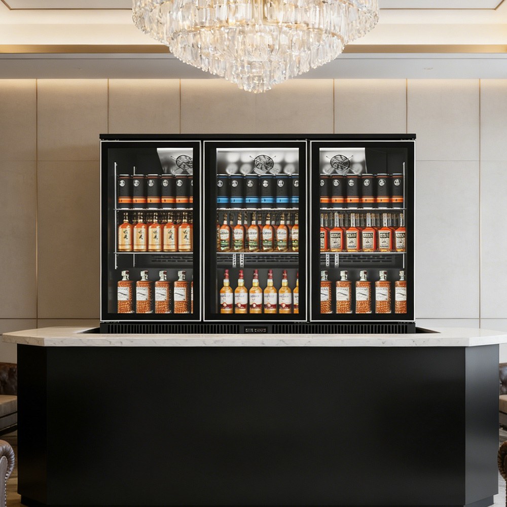 Wine Beer Fridge Cabinet - Мини-холодильник для напитков, 3-дверный барный холодильник