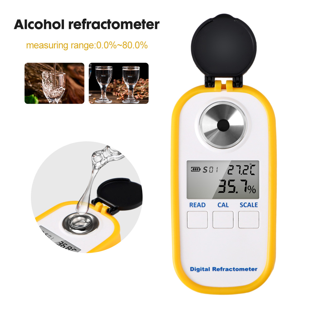 Wine To Beer To Liquor - Цифровой рефрактометр алкоголя 0-80%, высокая точность,