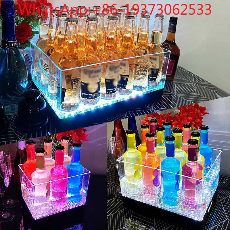 Wine Beer Bar - Квадратное светящееся ведро для льда, барное