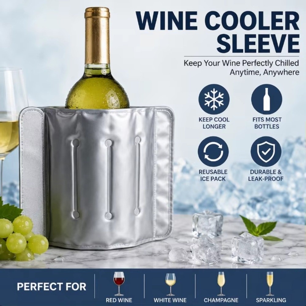 Wine Chiller Sleeve - Многоразовая термосумка-охладитель для вина Rapid 33x18