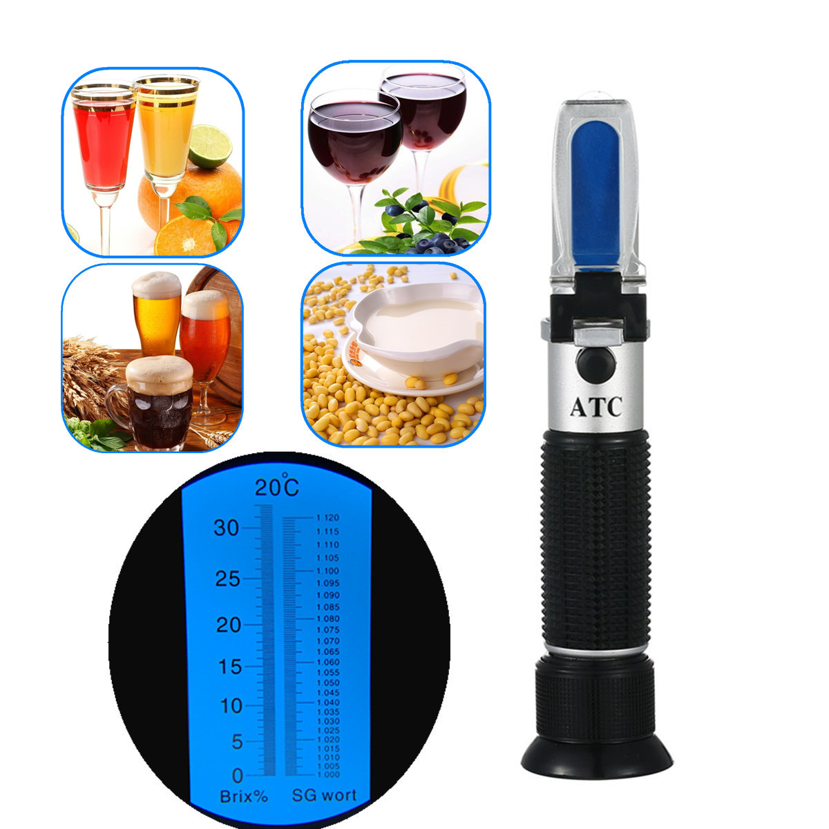 Рефрактометр 0-32% Brix Пивова – обзор и цена Wine To Beer To Liquor